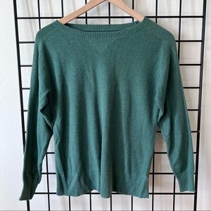 Green knit sweater